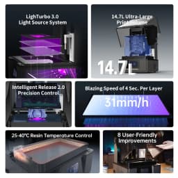 ANYCUBIC Photon Mono M7 Max AE AE Version 7K Mono LCD 3D Printer 14.7L Ultra-Large Print Volume LCD 3D Printer COB+ Light Source