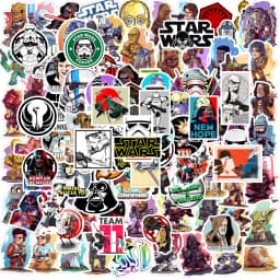 50/100PCS Disney Cool Star Wars Cartoon Sticker DIY Diary Laptop Luggage Skateboard Graffiti Decals Fun for Kid Toys