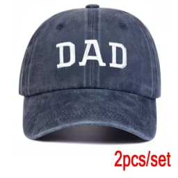 Unisex DAD MOM Letter Embroidery Wash Baseball Caps Spring and Autumn Outdoor Adjustable Casual Hats Sunscreen Hat