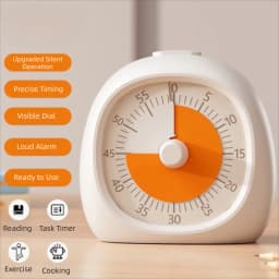 Portable Plastic Visual Timer 60 Minute Silent Countdown Timer Focus Aid Study Timer Kids Study