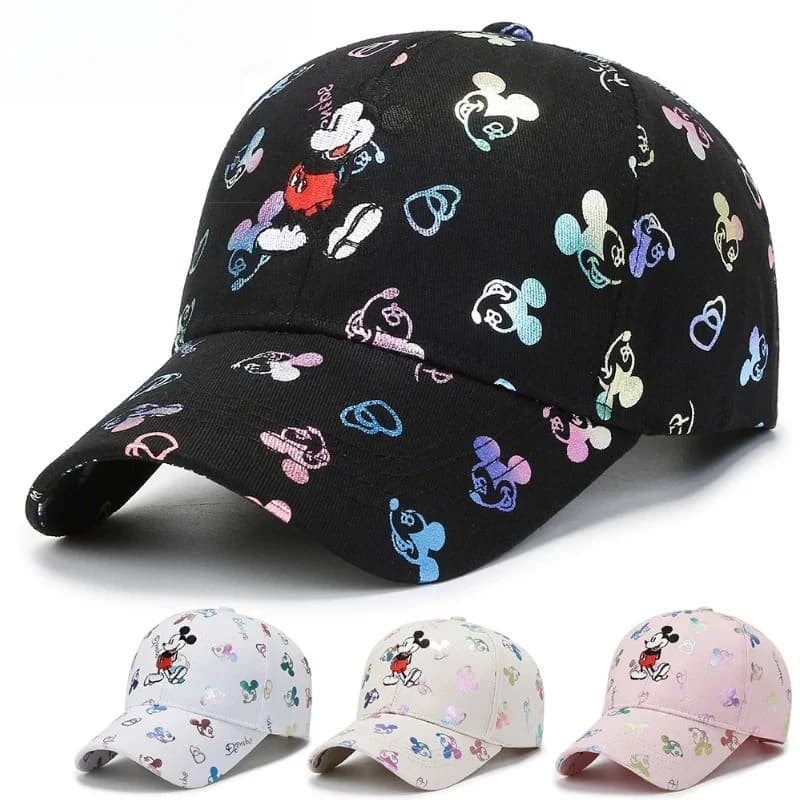 Fashion Mickey Mouse Baseball Cap Cartoon Anime Men Women Hip Hop Dad Hat Snapback Sun Visors Hat Adjustable Trucker Hats