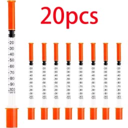 100/20pcs 1ml Plastic Syringe, Suitable for Veterinary Use and Dispensing Industrial Adhesives
