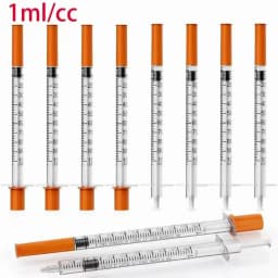 100/20pcs 1ml Plastic Syringe, Suitable for Veterinary Use and Dispensing Industrial Adhesives