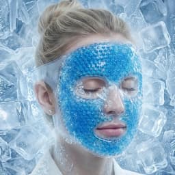 Ice Mask, Gel Bead Ice Bag Facial Mask, Facial Fatigue Relief, Cold and Hot Mask, Facial Mask Companion
