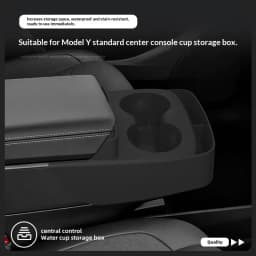 For Tesla Model Y Standard 2025+ Upgrade Silicone Central Control Water Cup Holder Tray Storage Box Car Interior Accessories
