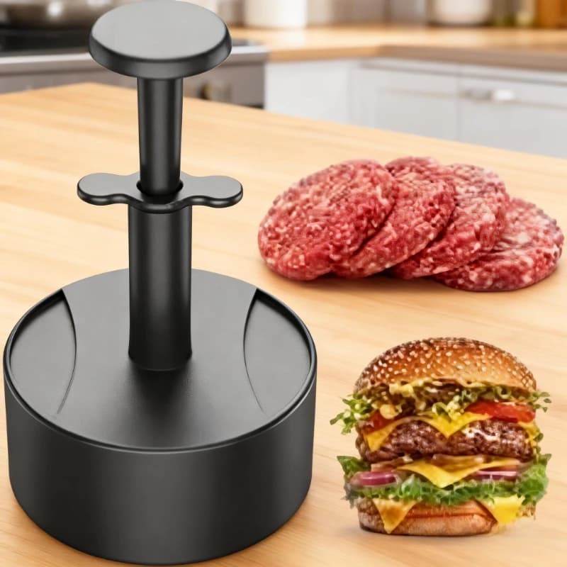 Hamburger Press Patty Maker, Stuffed Burger Mold for Beef & Veggie Patties, Perfect for BBQ & Homemade Burger Cooking