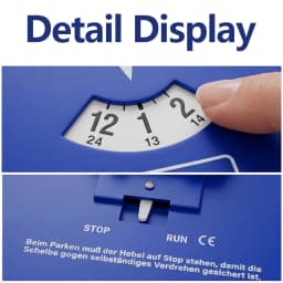 Digital Parking Timer Disc for Car Electronic Parking Accessory for 4 languages Parking Compliance Portable Arrival Time Display