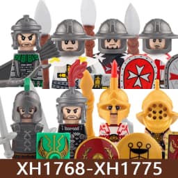 Medieval Castle Soldier Figures Building Blocks Military Roman Empire Knight Guard Heavy Cavalry Infantry Warrior Bricks Toy Boy