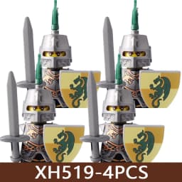 Medieval Castle Soldier Figures Building Blocks Military Roman Empire Knight Guard Heavy Cavalry Infantry Warrior Bricks Toy Boy