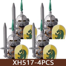 Medieval Castle Soldier Figures Building Blocks Military Roman Empire Knight Guard Heavy Cavalry Infantry Warrior Bricks Toy Boy