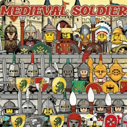 Medieval Castle Soldier Figures Building Blocks Military Roman Empire Knight Guard Heavy Cavalry Infantry Warrior Bricks Toy Boy