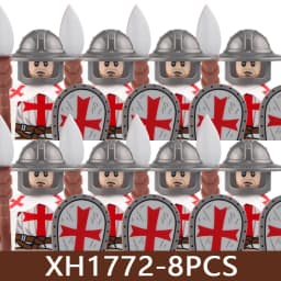 Medieval Castle Soldier Figures Building Blocks Military Roman Empire Knight Guard Heavy Cavalry Infantry Warrior Bricks Toy Boy