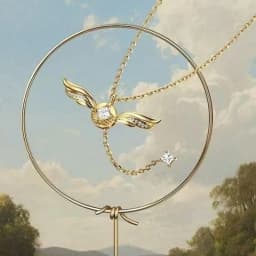 New Harry Golden Snitch Necklace Fashion Gold Alloy Angel Wings Pendant Suitable for Women and Girls Jewelry Gifts