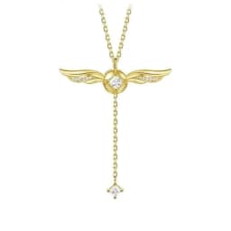 New Harry Golden Snitch Necklace Fashion Gold Alloy Angel Wings Pendant Suitable for Women and Girls Jewelry Gifts
