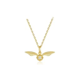 New Harry Golden Snitch Necklace Fashion Gold Alloy Angel Wings Pendant Suitable for Women and Girls Jewelry Gifts