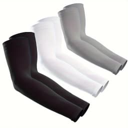 3-Pack Cooling Sun Arm Sleeves, UV Protection Breathable Arm Covers for Outdoor Sports, Cycling Running Mountaineering