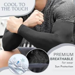 3-Pack Cooling Sun Arm Sleeves, UV Protection Breathable Arm Covers for Outdoor Sports, Cycling Running Mountaineering