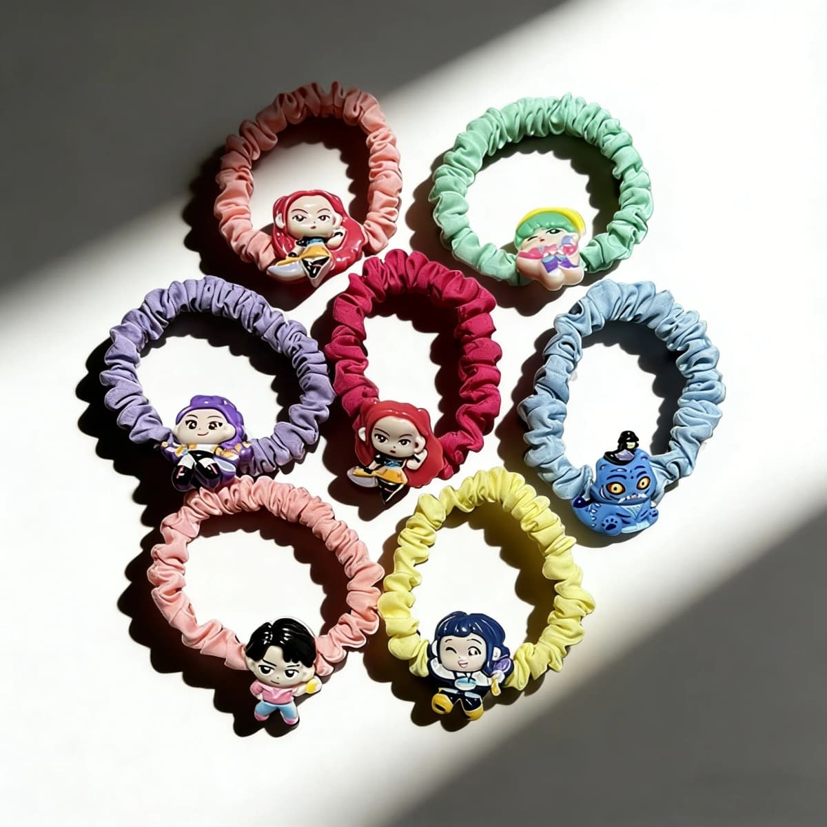 Hot Sell Cartoon Demon Theme Hair Ties, Cute Hair Ropes Set for Women Girls, High Elastic Ponytail Holder Hair Accessories Gift