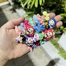 Hot Sell Cartoon Demon Theme Hair Ties, Cute Hair Ropes Set for Women Girls, High Elastic Ponytail Holder Hair Accessories Gift