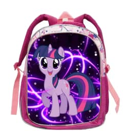 My Little Pony Rainbow Equestria Pink Backpack Kindergarten Schoolbags Double Shoulder Bag Leather Travel Bag Gifts