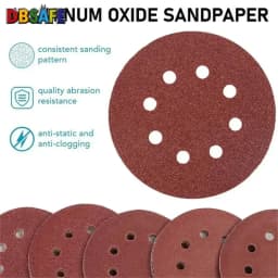 5 Inch Sanding Discs, 40 80 120 180 240 320 400 600 800 Grit Hook and Loop Sandpaper for Random Orbital Sander