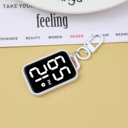 Keychain Pendant Watch, Square Large Character Electronic Watch, Touch Luminous Student Pocket Watch