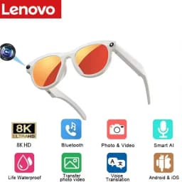 Lenovo AI Smart Glasses 8MP 4K HD Camera Shooting Image Listening To Music Conversation AI Translation Smart Glasses 2026 New