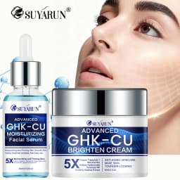 SUYARUN GHK-CU Cream & Serum - Anti-Aging Facial Moisturizer, Firming and Moisturizing for All Skin Types, Suitable for Women.