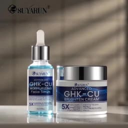 SUYARUN GHK-CU Cream & Serum - Anti-Aging Facial Moisturizer, Firming and Moisturizing for All Skin Types, Suitable for Women.