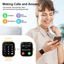 New Smart Watch Android IOS Phone 1.44‘’ Color Screen Bluetooth Call Blood Oxygen/Pressure Monitoring Smart Watch Women Men ht30