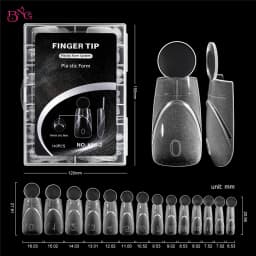 BNG 140Pcs Dual Forms with Inner Arc Line Oval Square Coffin Upper Forms for Quick French Matte Nail Molds for Nail Extensions