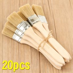 1/5/10/12/20/24 Pig Mane Brushes Suitable for Art Handicrafts Plastering Painting Glue Application Wooden Handles Brushes Brushe