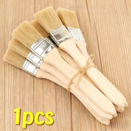 1/5/10/12/20/24 Pig Mane Brushes Suitable for Art Handicrafts Plastering Painting Glue Application Wooden Handles Brushes Brushe