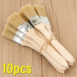 1/5/10/12/20/24 Pig Mane Brushes Suitable for Art Handicrafts Plastering Painting Glue Application Wooden Handles Brushes Brushe
