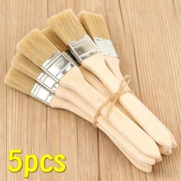 1/5/10/12/20/24 Pig Mane Brushes Suitable for Art Handicrafts Plastering Painting Glue Application Wooden Handles Brushes Brushe