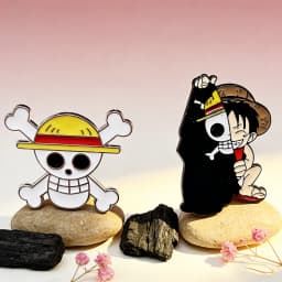 2pcs One Piece Luffy Anime Lapel Pins Set Enamel Brooches for Backpack Men Women Jewelry Accessory Cool Anime Badges