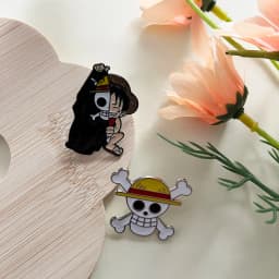 2pcs One Piece Luffy Anime Lapel Pins Set Enamel Brooches for Backpack Men Women Jewelry Accessory Cool Anime Badges