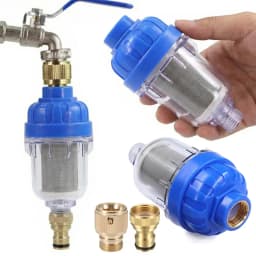 1/2" 40μm Prefilter 16mm Pacifier Garden Taps Faucet Filter Quick Connector 316 Stainless Steel Screen Irrigation Hose Adapter