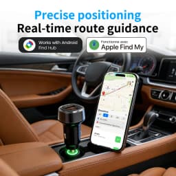 Universal Car Phone Charger USB Type-C 30W USB Quick Charging Adapter GPS Locator Tracker For IOS or Android System Find Hub App