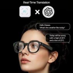 2026 New 6K HD Color Changing AI Smart Glasses Chat GPT 100MP Camera Bluetooth Call Voice Assistant Control Motorcycle Goggles