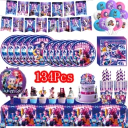 KPOP GIRL KATSEYE Party Decorative Supplies Disposable Cutlery Cup and Plate Children's Birthday Group Balloon Baby Shower