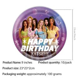 KPOP GIRL KATSEYE Party Decorative Supplies Disposable Cutlery Cup and Plate Children's Birthday Group Balloon Baby Shower