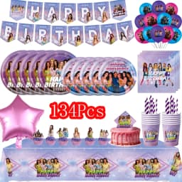 KPOP GIRL KATSEYE Party Decorative Supplies Disposable Cutlery Cup and Plate Children's Birthday Group Balloon Baby Shower