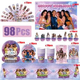 KPOP GIRL KATSEYE Party Decorative Supplies Disposable Cutlery Cup and Plate Children's Birthday Group Balloon Baby Shower