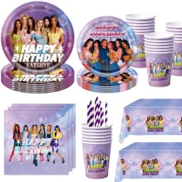 KPOP GIRL KATSEYE Party Decorative Supplies Disposable Cutlery Cup and Plate Children's Birthday Group Balloon Baby Shower