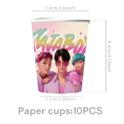 KPOP GIRL KATSEYE Party Decorative Supplies Disposable Cutlery Cup and Plate Children's Birthday Group Balloon Baby Shower