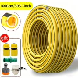 10/20/30m Heavy-Duty Rubber Garden Hose - Scratch & Wear Resistant, Leak-Proof, All-Season for Home, Balcony & Car Washing