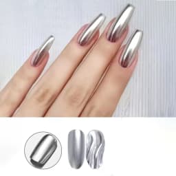 MIANEL Mirror Silver Metallic Painting Gel Nail Polish Soak Off Gel Nail Polish Silver Mirror UV Gel For Home Manicure DIY