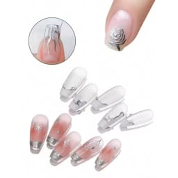 MIANEL Mirror Silver Metallic Painting Gel Nail Polish Soak Off Gel Nail Polish Silver Mirror UV Gel For Home Manicure DIY