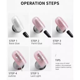 MIANEL Mirror Silver Metallic Painting Gel Nail Polish Soak Off Gel Nail Polish Silver Mirror UV Gel For Home Manicure DIY